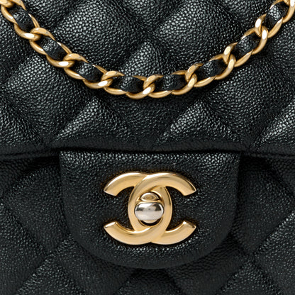 Chanel Caviar Quilted Mini Top Handle Rectangular Flap Black 9 of 12