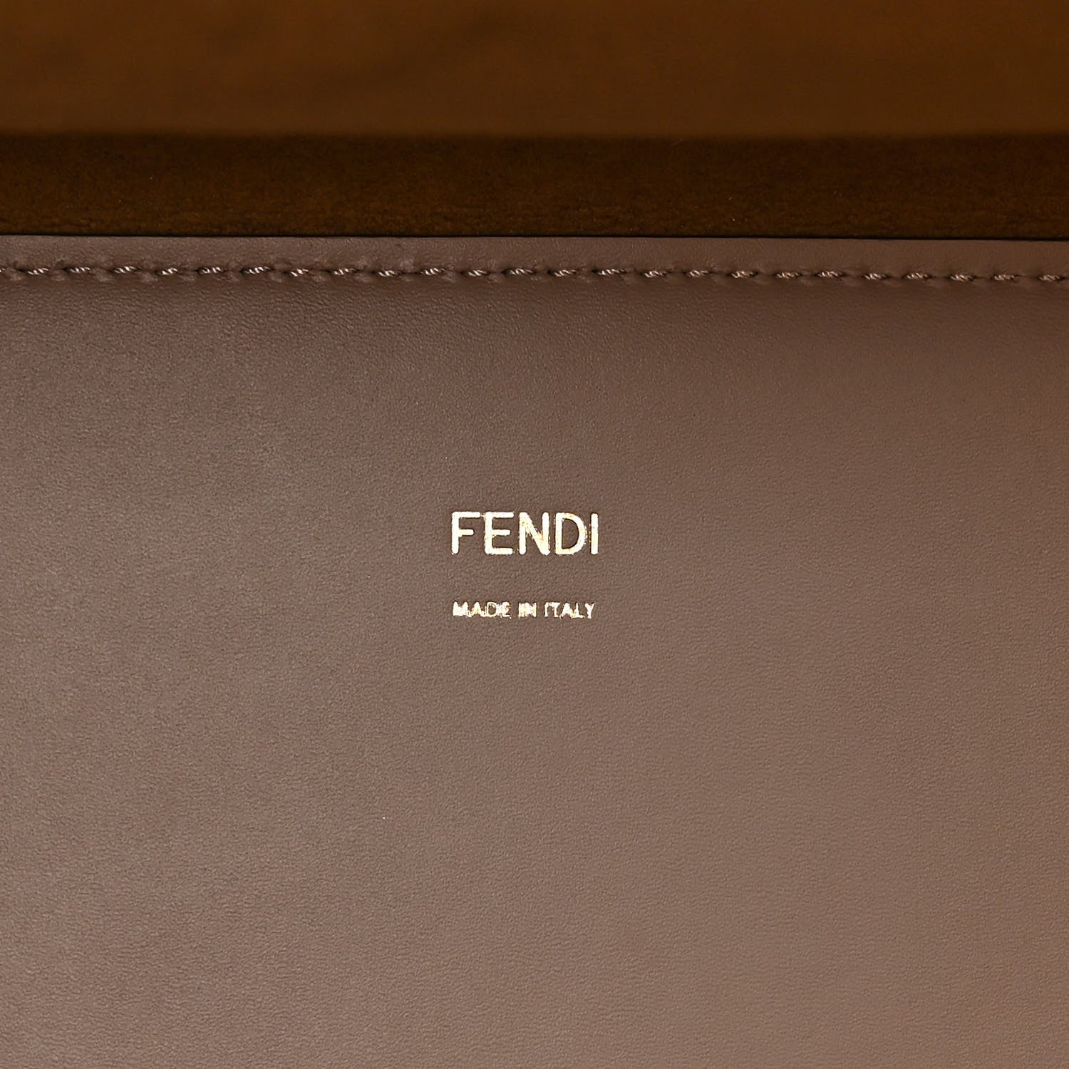 Fendi Vitello King Plexiglass Logo Embossed Medium Fendi Sunshine Shopper Tote Tortora 6 of 11
