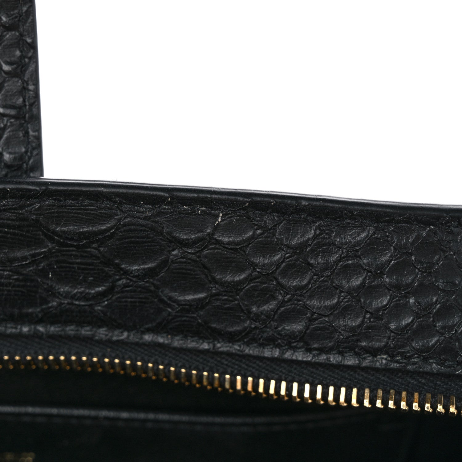 Saint Laurent Python Calfskin Embossed Monogram Baby Cabas Black 10 of 12