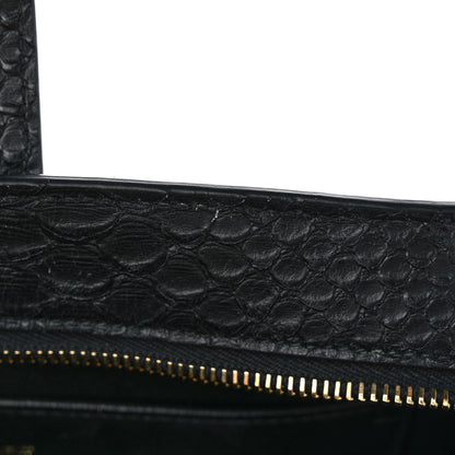 Saint Laurent Python Calfskin Embossed Monogram Baby Cabas Black 10 of 12