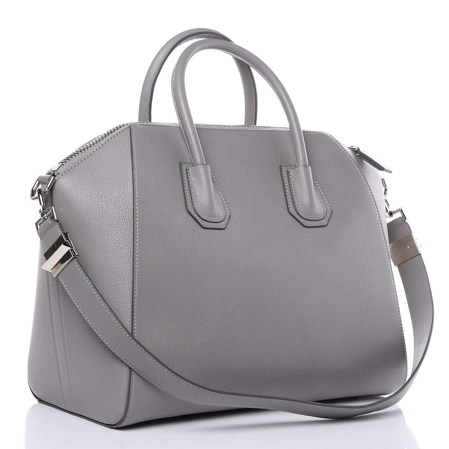 Sugar Goatskin Medium Antigona Pearl Grey