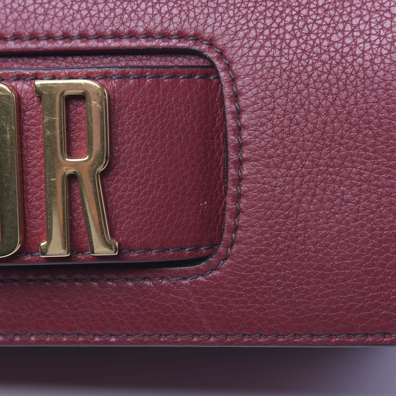 Christian Dior Grained Calfskin Dio(r)evolution Flap Bag Dark Red 10 of 15