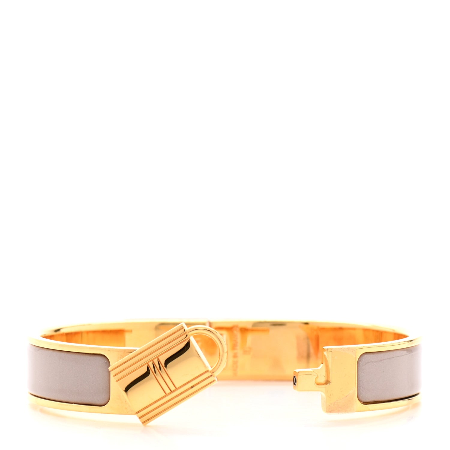 Hermes Enamel Narrow Clic Cadenas Bracelet PM Marron Glace 5 of 6