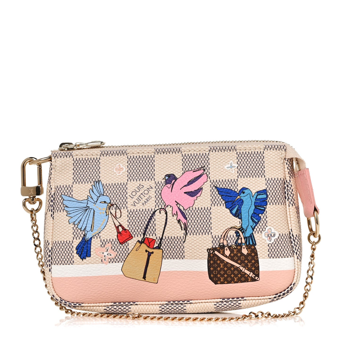 Damier Azur 2018 Christmas Animation Mini Pochette Accessories