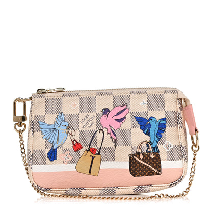 Louis Vuitton Damier Azur 2018 Christmas Animation Mini Pochette Accessories 1 of 8