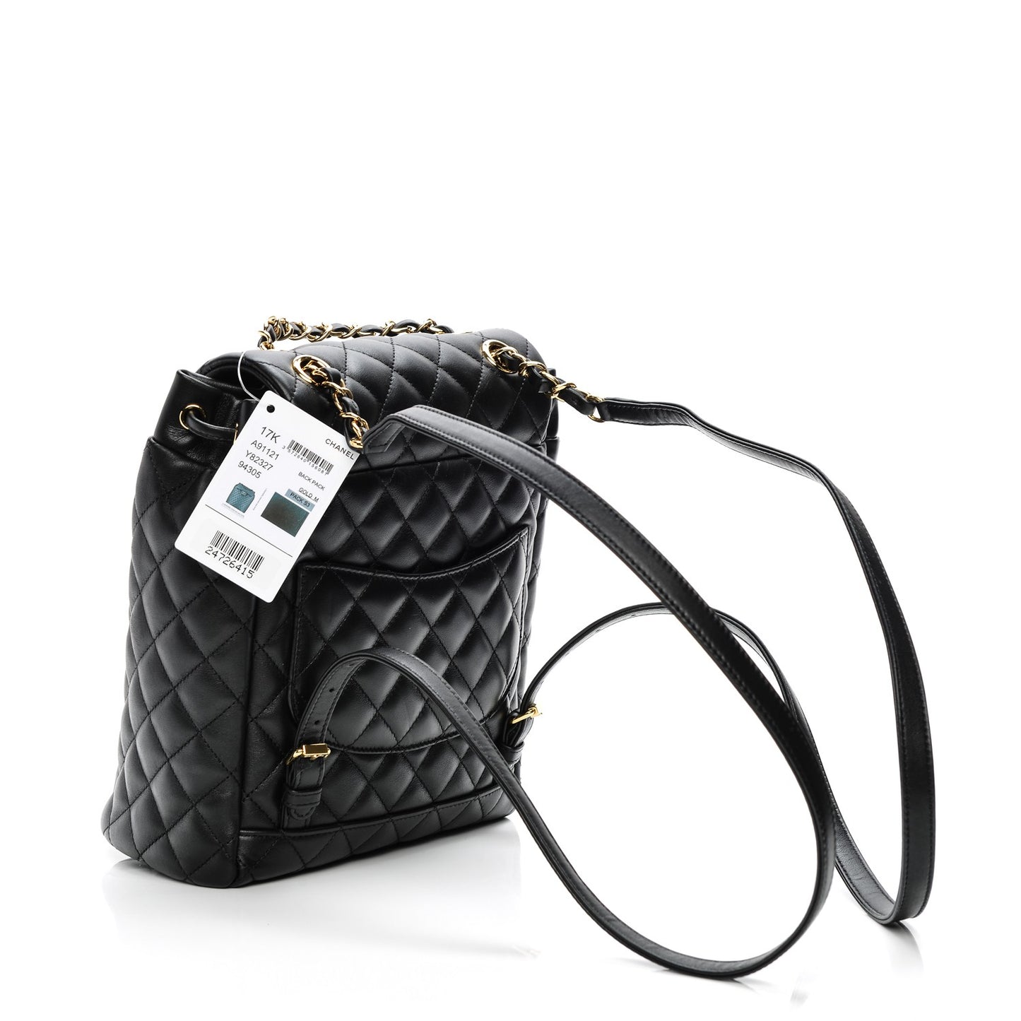 Lambskin Quilted Small Urban Spirit Backpack Black