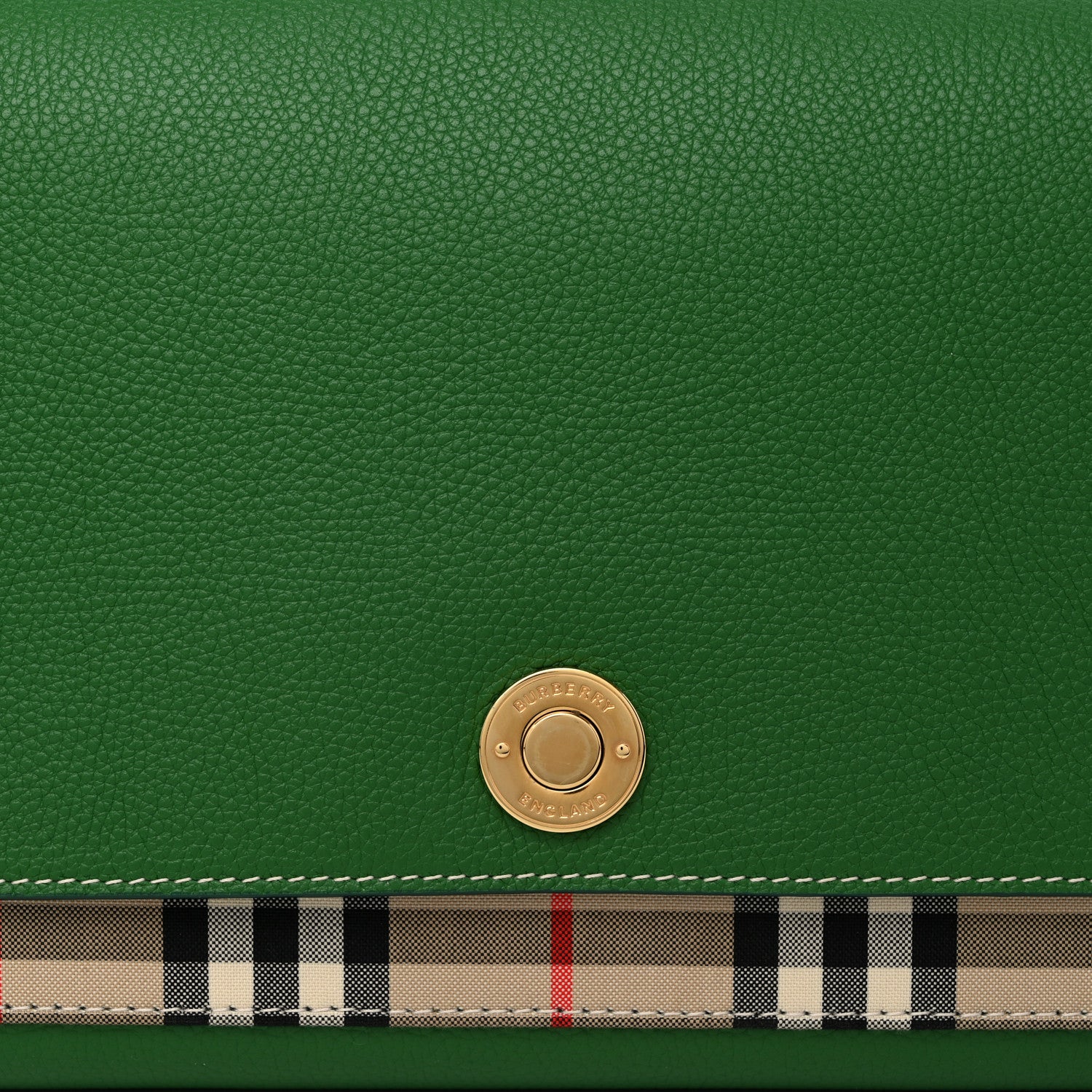 Burberry Grainy Calfskin Vintage Check Note Crossbody Bag Ivy Green 8 of 10