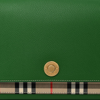 Burberry Grainy Calfskin Vintage Check Note Crossbody Bag Ivy Green 8 of 10