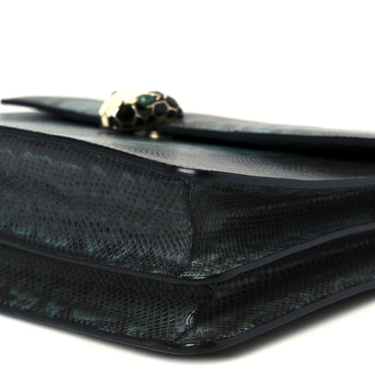 Bulgari Karung Serpenti Forever Shoulder Bag Blue Brown 13 of 13