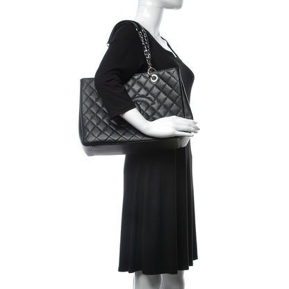 Chanel Caviar Quilted Grand Shopping Tote GST Black 2 of 12