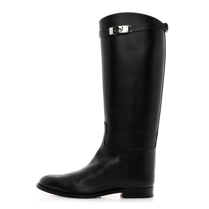 Hermes Box Kelly Jumping Boots 40 Black 1 of 8