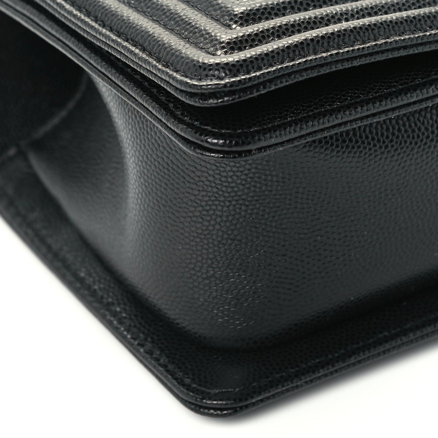 Caviar Quilted Small Boy Flap Black