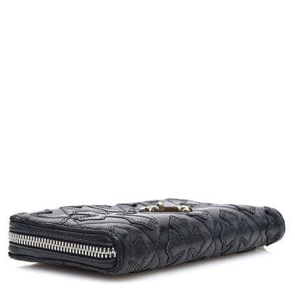 Chrome Hearts Lambskin Cemetery Cross Zip Wallet Black 6 of 6