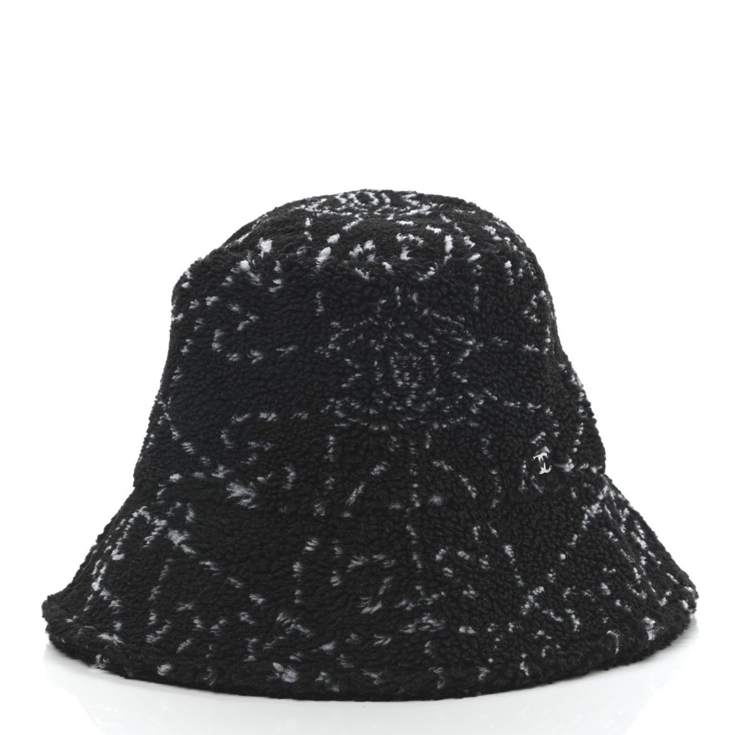 Faux Fur CC Bucket Hat M Black White