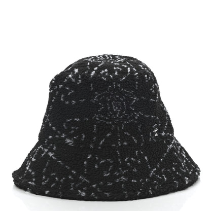 Chanel Faux Fur CC Bucket Hat M Black White 3 of 8