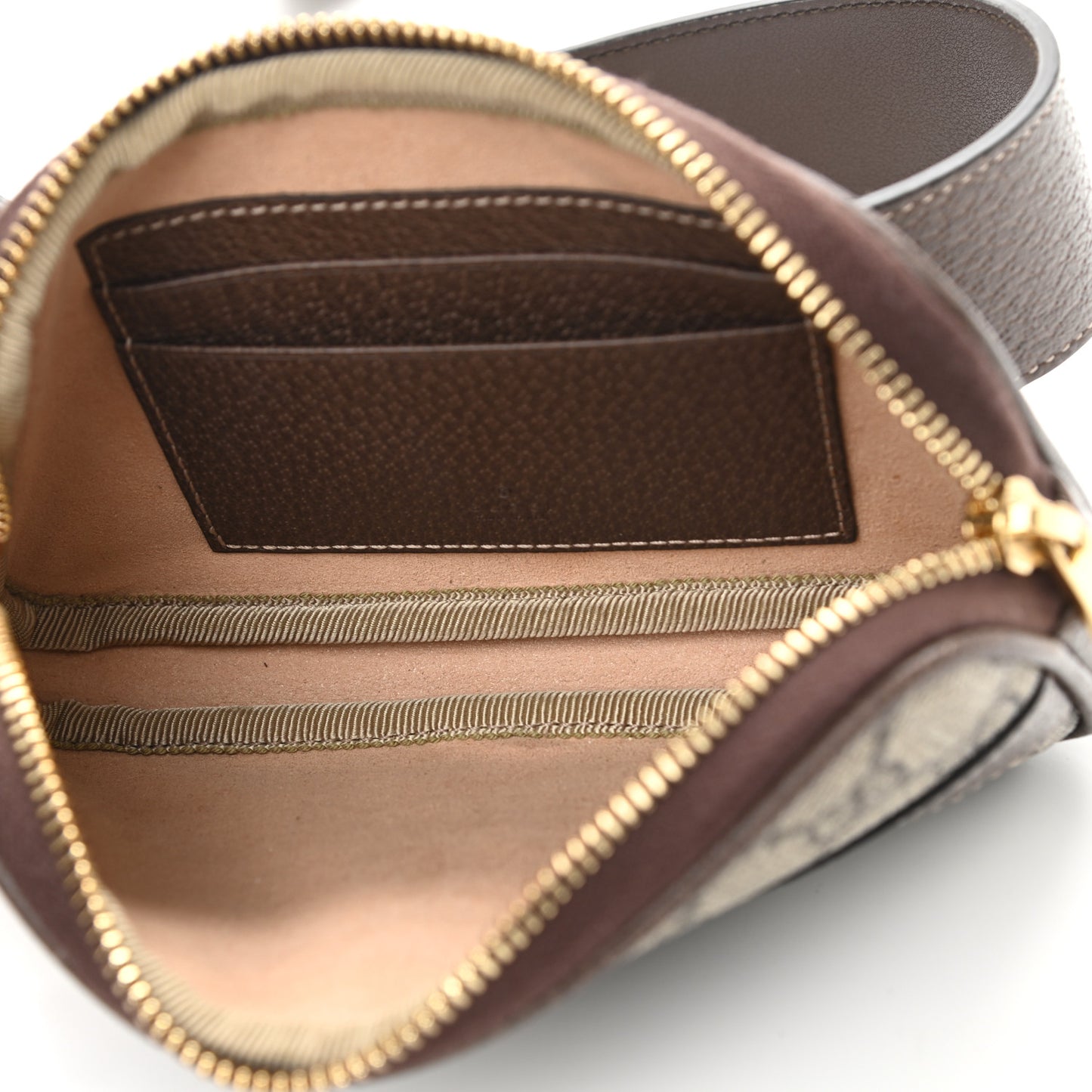 GG Supreme Monogram Web Ophidia Belted iPhone Case 85 34 Dark Brown