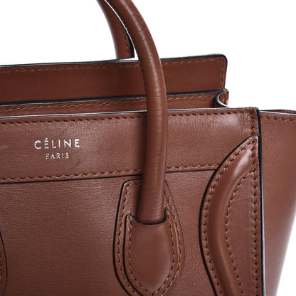 Celine Smooth Calfskin Nano Luggage Sienna 11 of 13