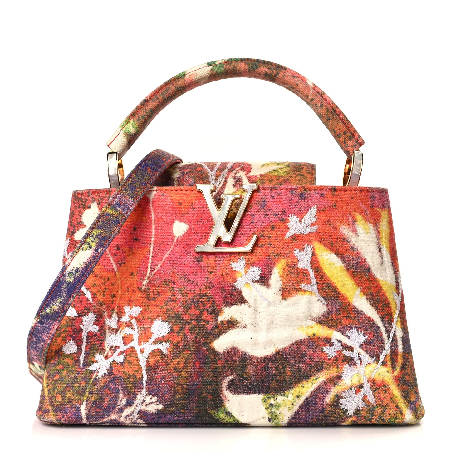 X SAM FELLS Canvas Embroidered ArtyCapucines PM Multicolor