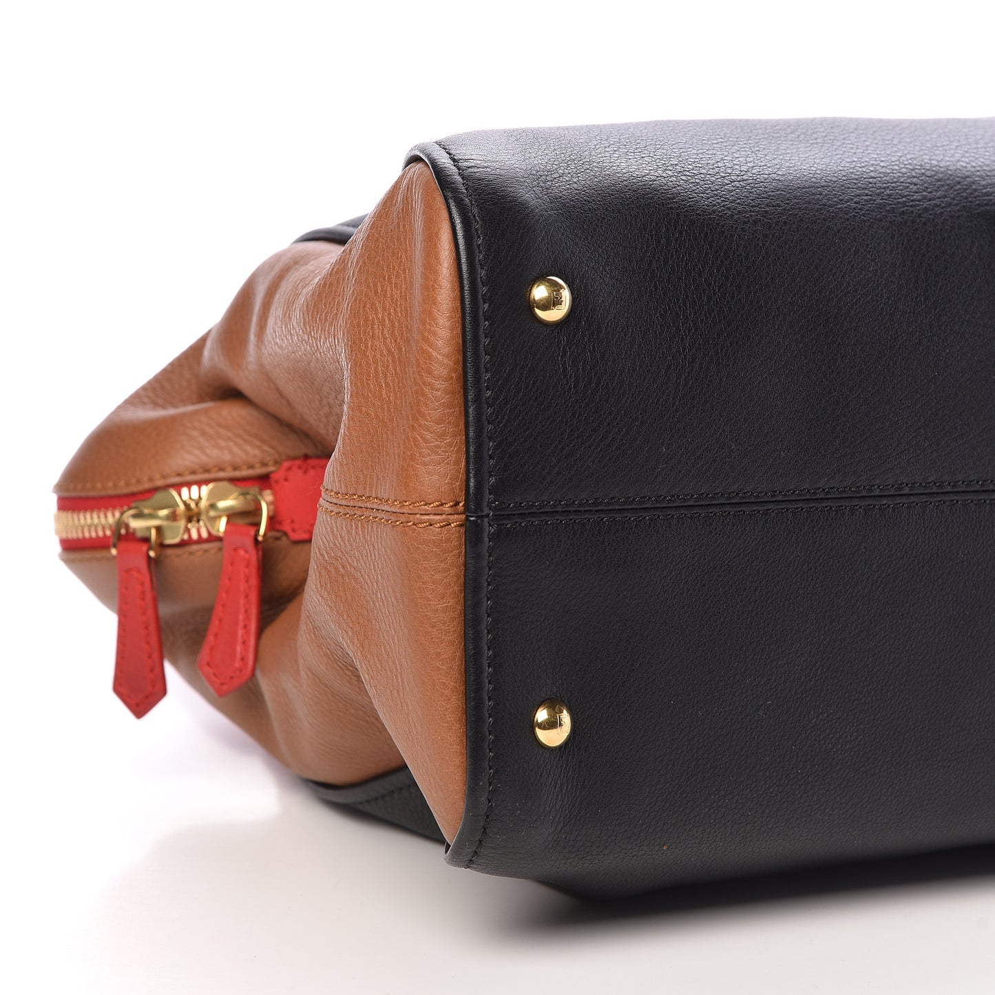 Calfskin Colorblock Large Chameleon Tote Biscotto