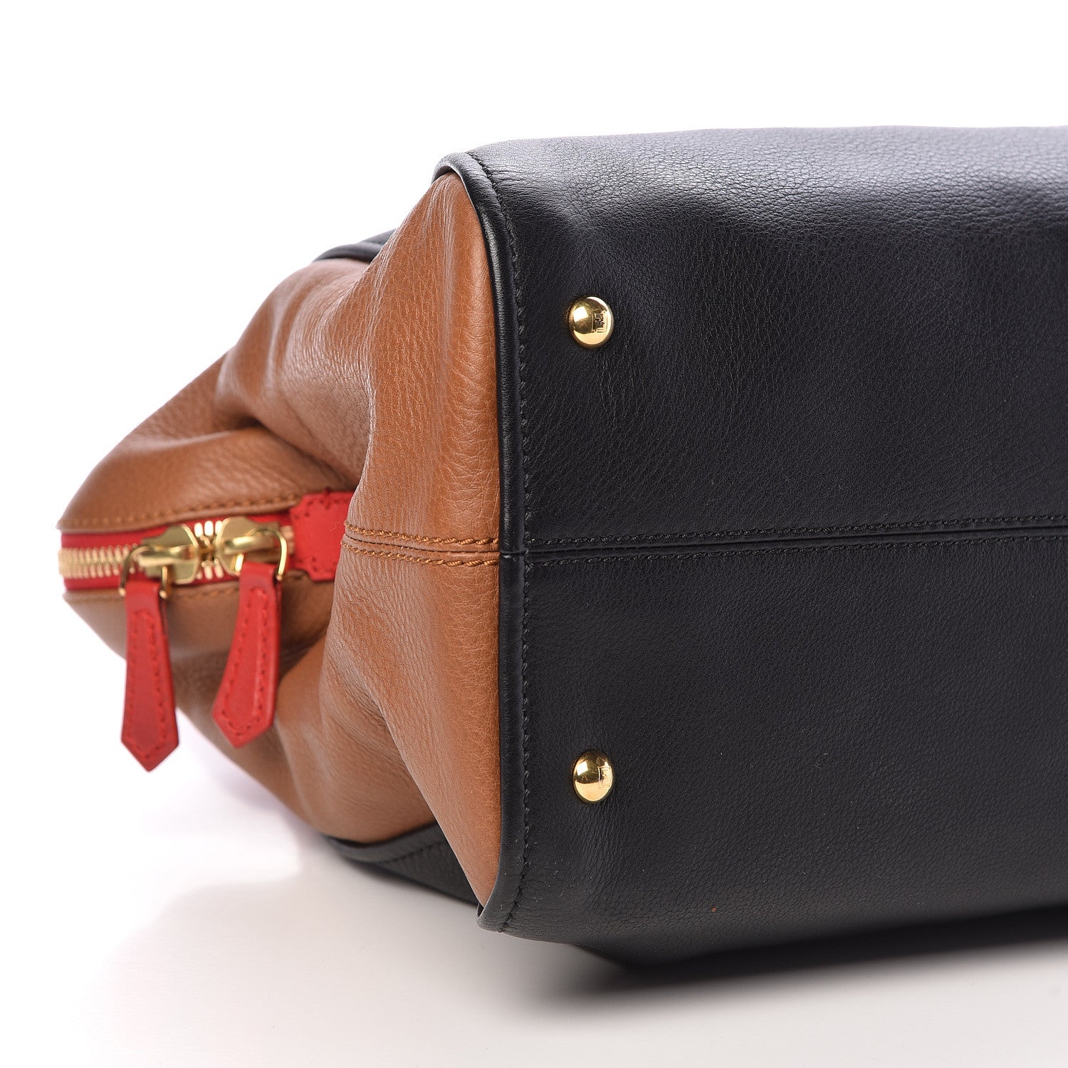 Fendi Calfskin Colorblock Large Chameleon Tote Biscotto 8 of 10