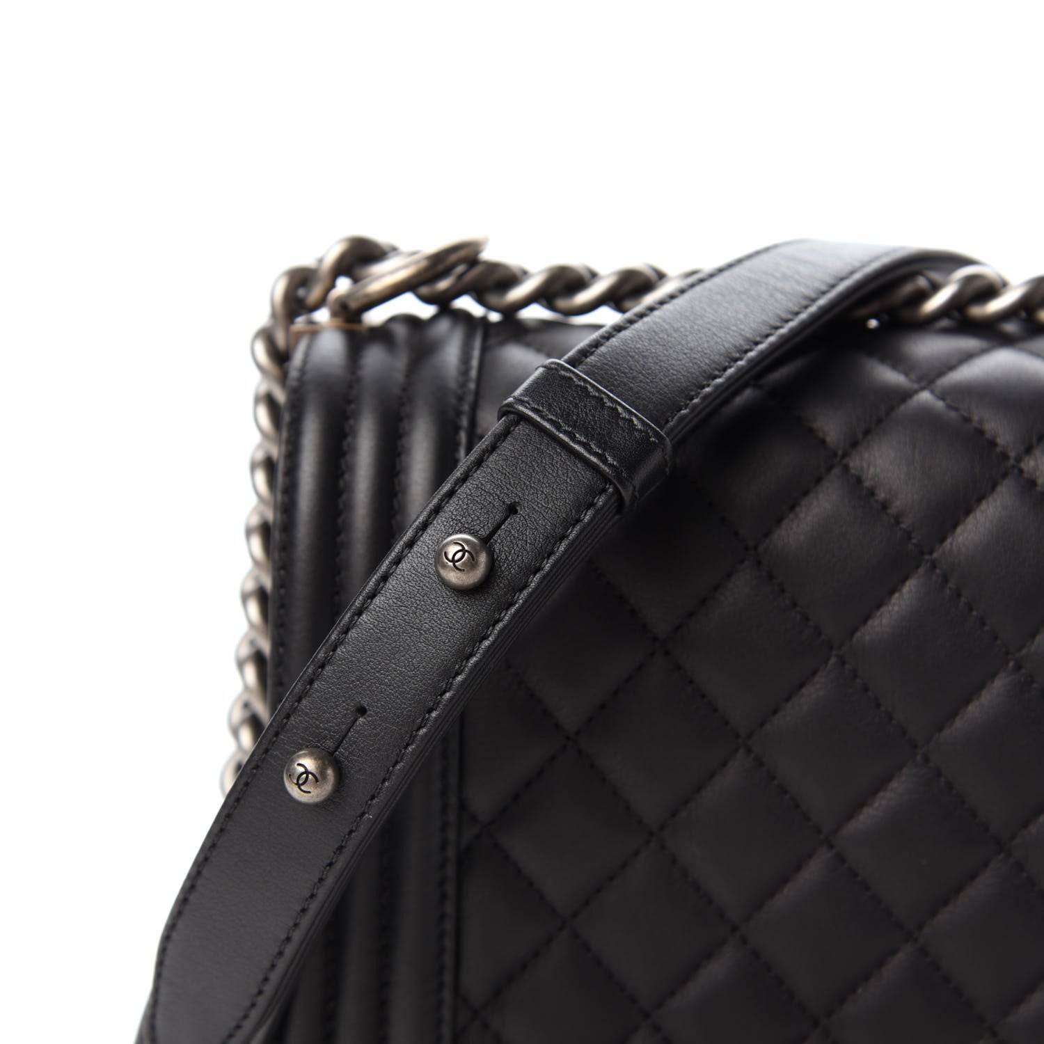 Chanel Calfskin Quilted New Medium Boy Flap Black 10 of 10
