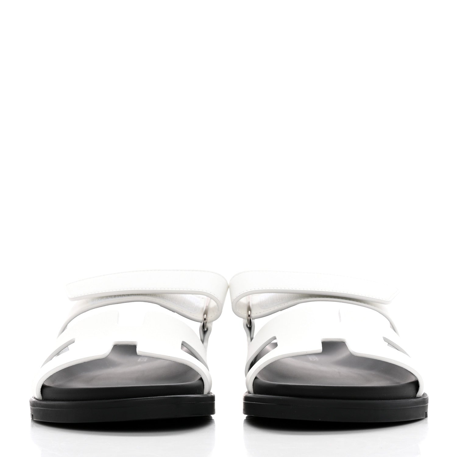 Hermes Calfskin Womens Chypre Sandals 37 White 2 of 9