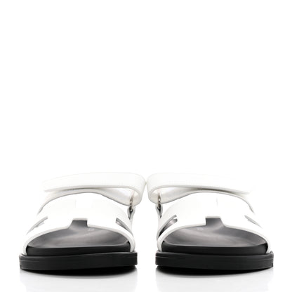 Hermes Calfskin Womens Chypre Sandals 37 White 2 of 9