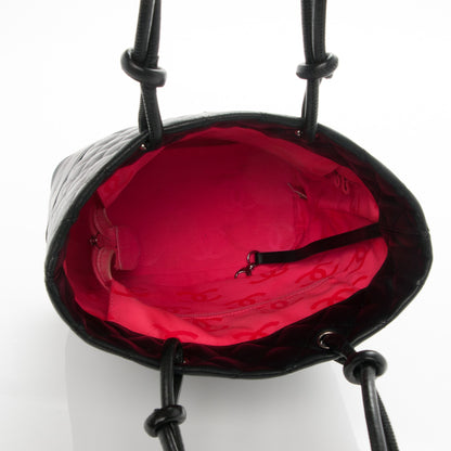 Chanel Calfskin Quilted Medium Cambon Tote Black White 5 of 7