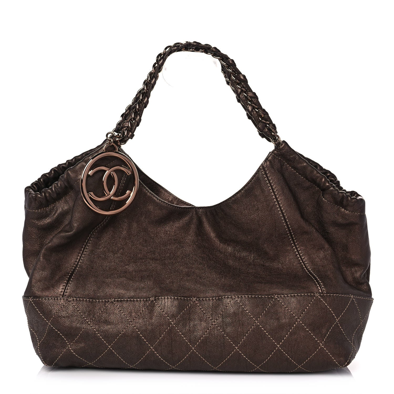 Chanel Metallic Calfskin Baby Coco Cabas Bronze 1 of 10