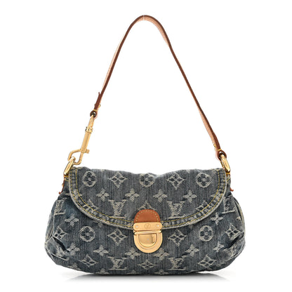 Louis Vuitton Monogram Denim Mini Pleaty Blue 1 of 12