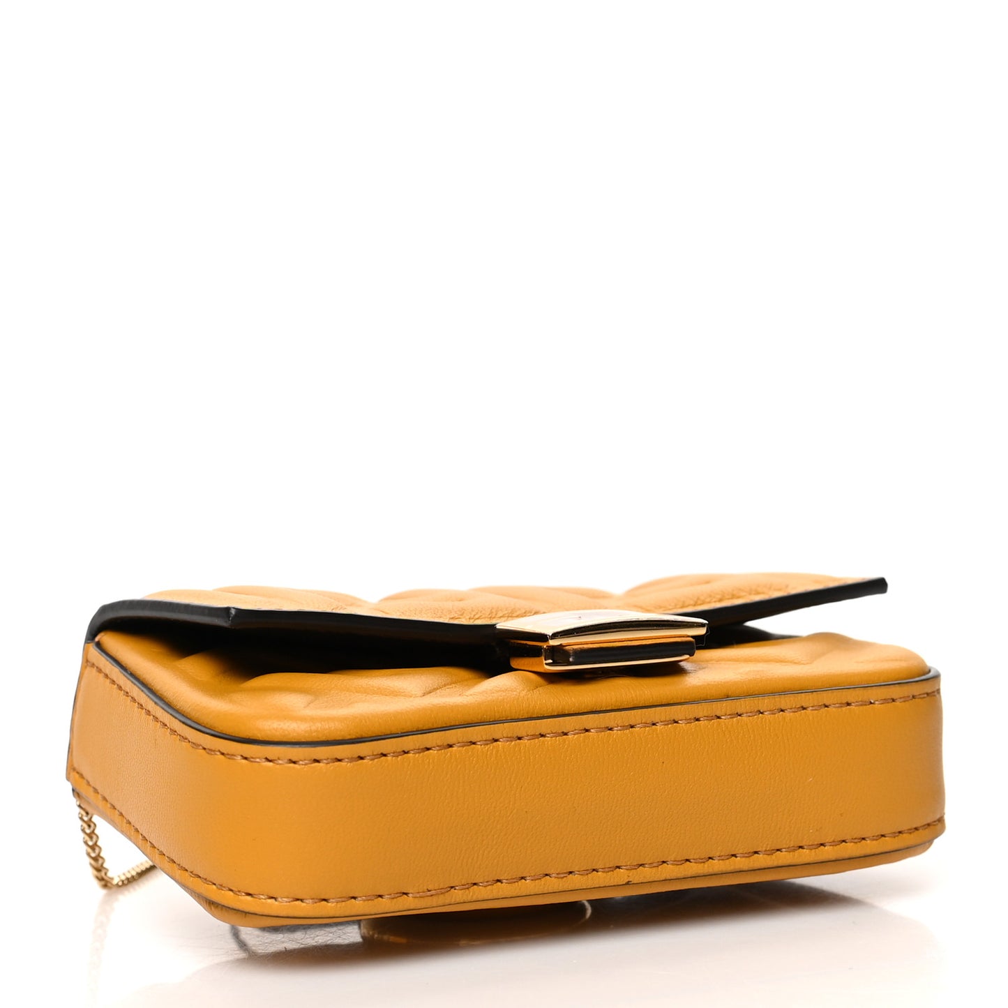 Nappa Matisse FF Embossed Nano Baguette Charm Zucca
