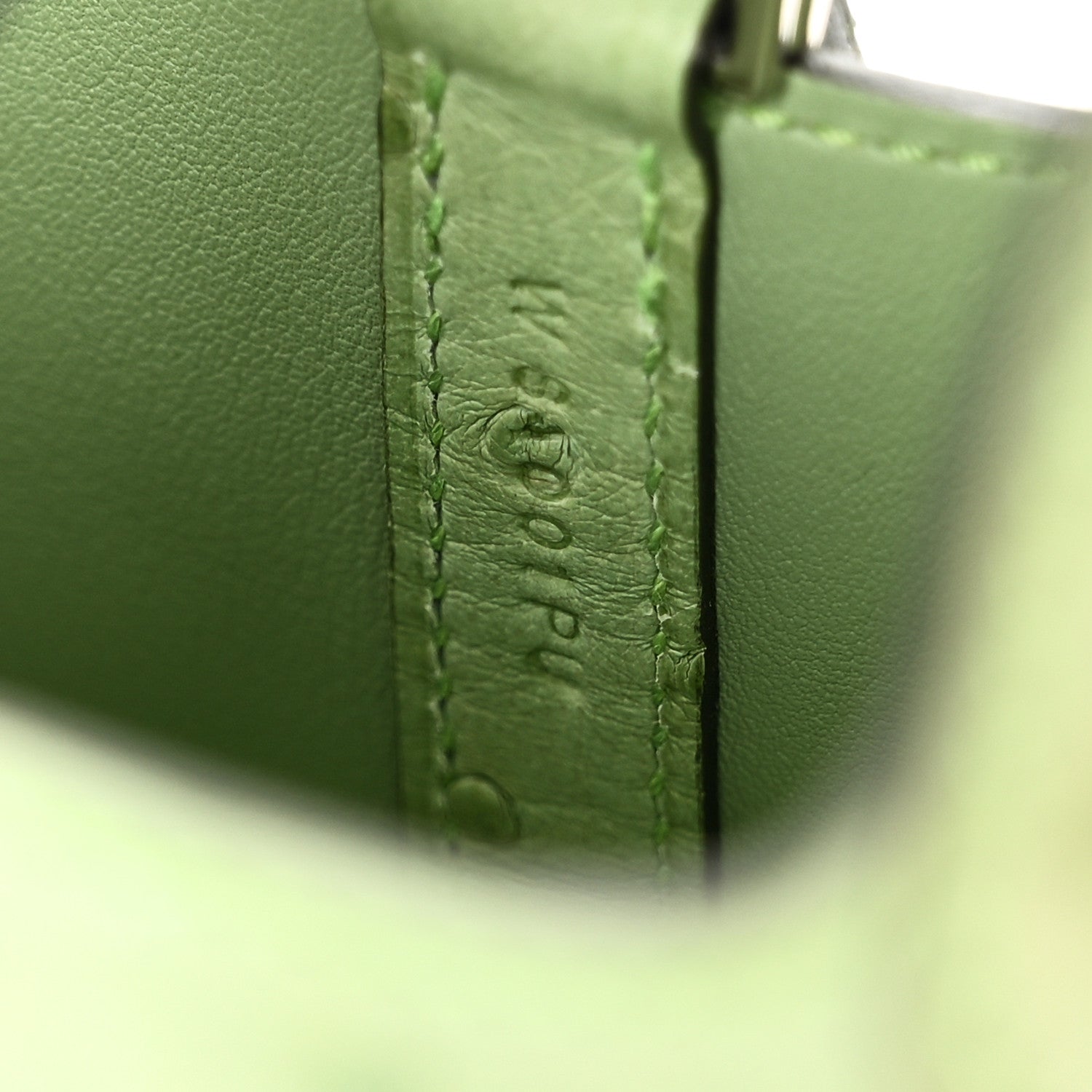 Hermes Ostrich Micro Picotin Lock Vert Criquet 7 of 10