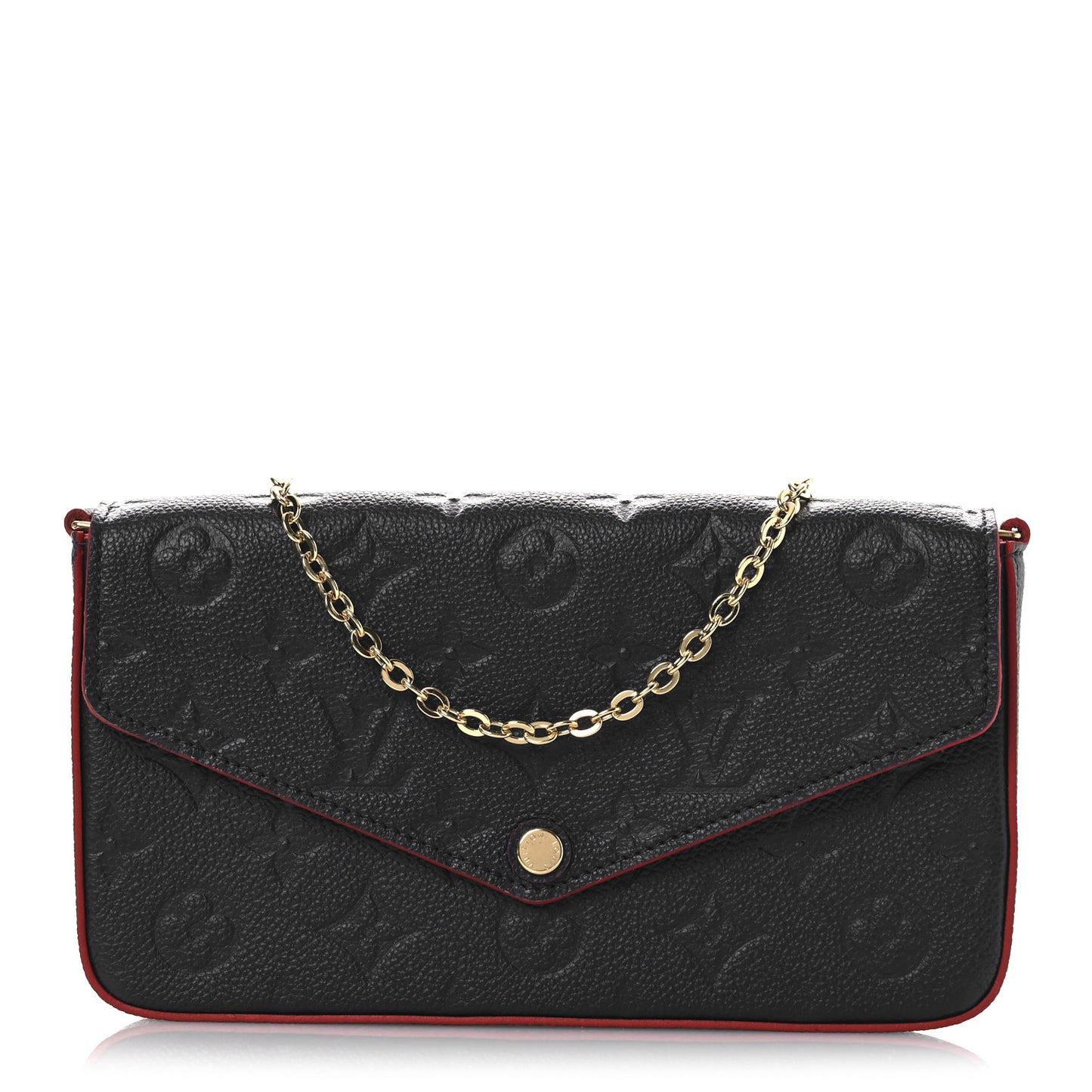 Empreinte Pochette Felicie Chain Wallet Marine Rouge