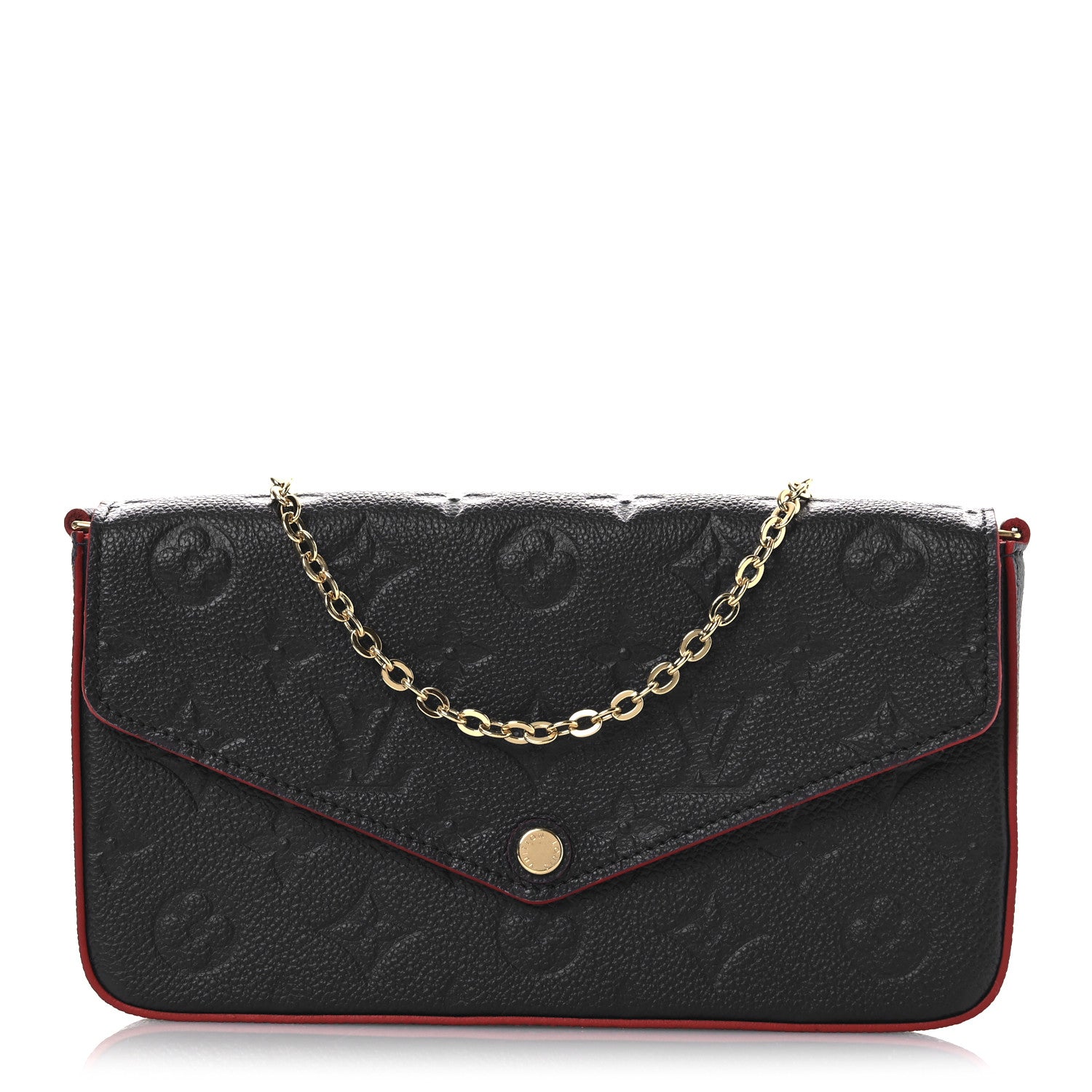 Louis Vuitton Empreinte Pochette Felicie Chain Wallet Marine Rouge 1 of 10