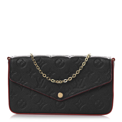 Louis Vuitton Empreinte Pochette Felicie Chain Wallet Marine Rouge 1 of 10