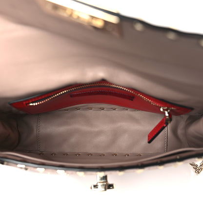 Valentino Garavani Lambskin Medium Rockstud Spike Shoulder Bag Poudre 5 of 9