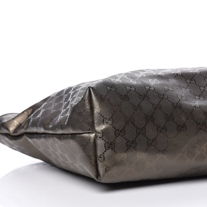 Gucci Imprime Monogram Large Zippered Shopping Tote Pewter 11 of 12