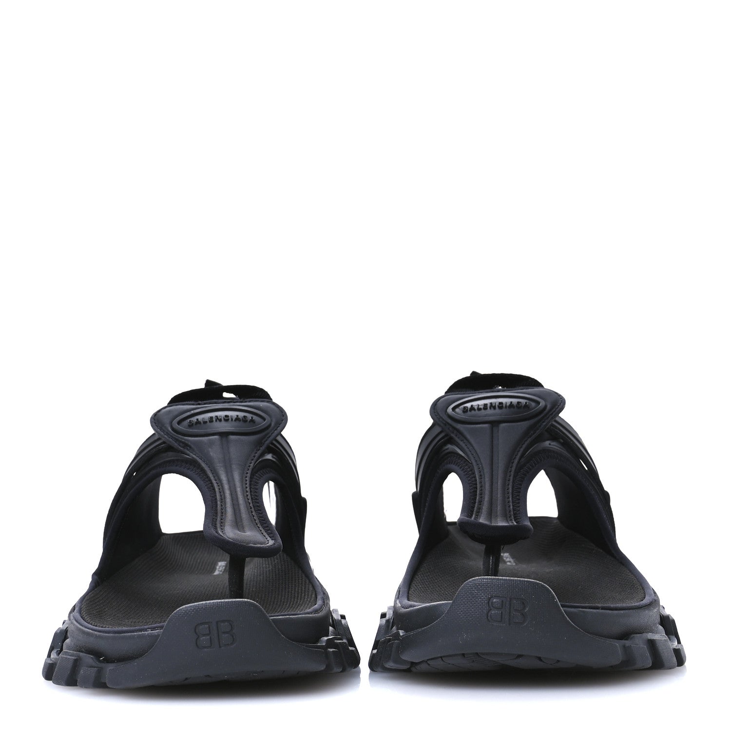 Balenciaga Neoprene Rubber Thong Sandals 37 Black 1665072