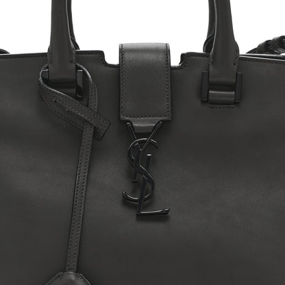 Saint Laurent Calfskin Small Monogram Cabas Grey 8 of 11