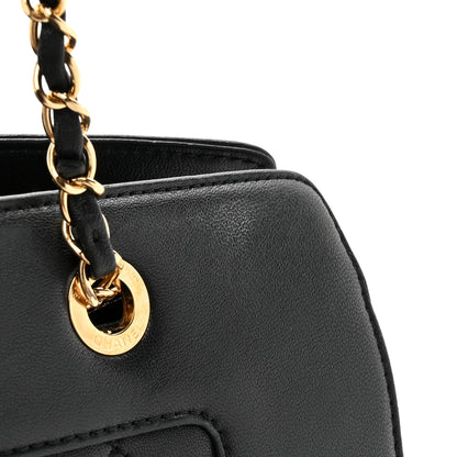 Chanel Sheepskin Quilted Mademoiselle Vintage Shopping Tote Black 12 of 17