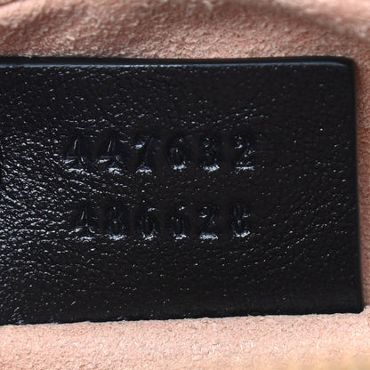 Gucci Monogram Matelasse Diagonal Small GG Marmont Chain Shoulder Bag Beige Black 7 of 9