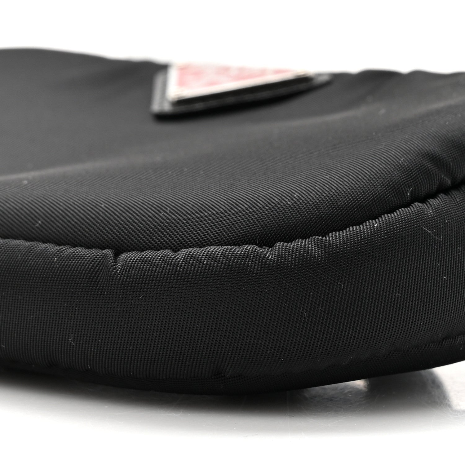 Prada Nylon Saffiano Belt Bag Black Red 8 of 10
