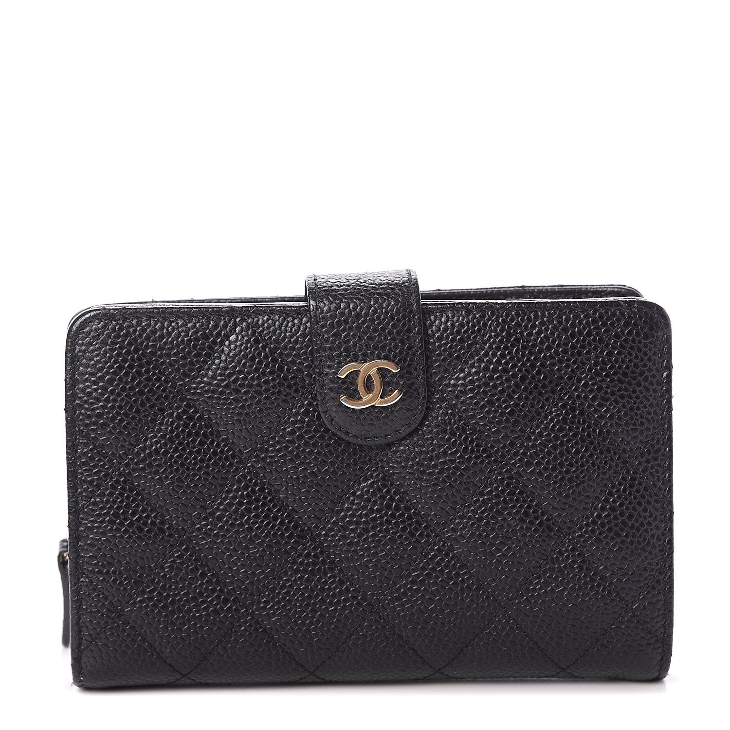 Chanel Caviar Quilted Zipped Pocket Wallet Black 1 of 6