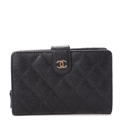 Chanel Caviar Quilted Zipped Pocket Wallet Black 1 of 6