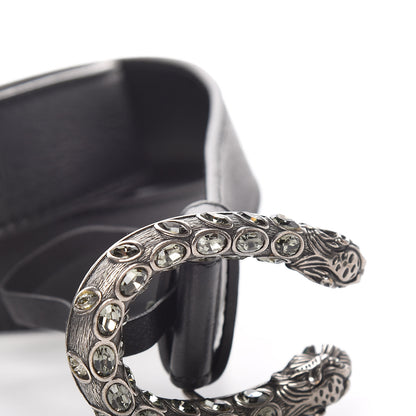 Gucci Moon Calfskin Crystal Dionysus 30mm Belt 85 34 Black Black Diamond 7 of 8