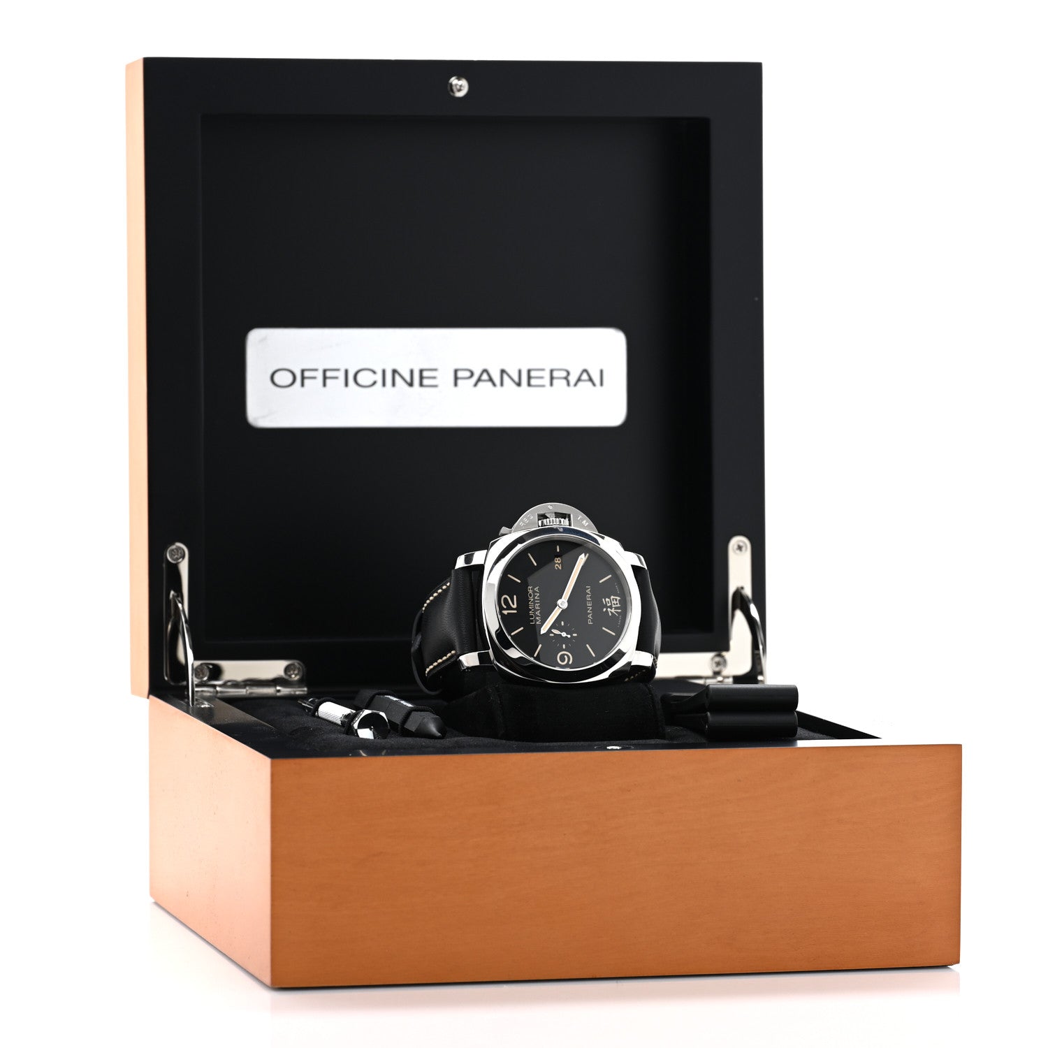Panerai Stainless Steel Calfskin 44mm Luminor 1950 Fu Automatic Watch Black PAM00498 6 of 6