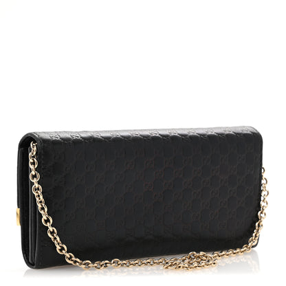 Gucci Soft Microguccissima Dice Chain Wallet Black 2 of 14