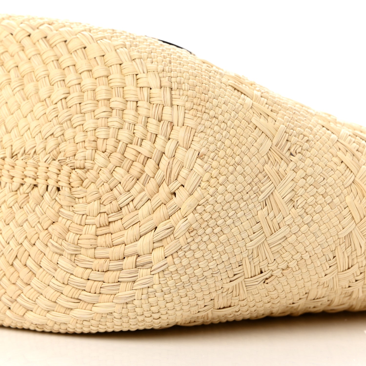 Loewe Calfskin Raffia Small Anagram Basket Tote Bag Natural Tan 9 of 9