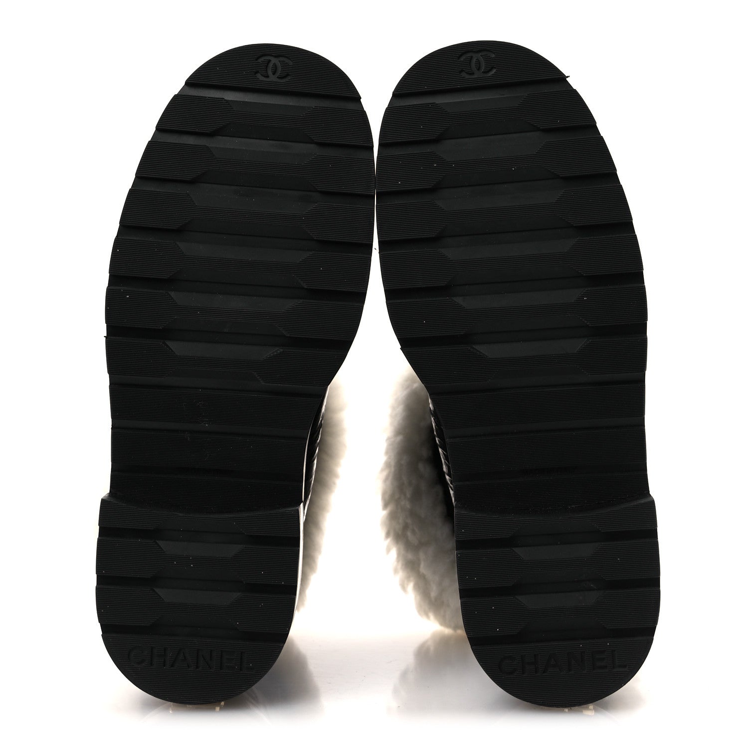 Chanel Lambskin Shearling Short Boots 36 Black 7 of 10
