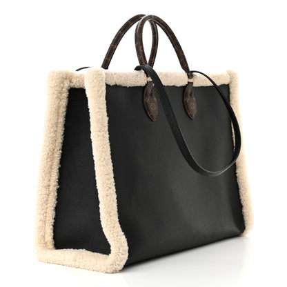 Louis Vuitton Calfskin Monogram Teddy Onthego GM Black 3 of 10